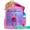 Roze harig monster met grote ogen Kinderrugzak - Roze middel -inhoud_NL