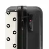 Valentijn hartjes cirkelpatroon zwart wit NBS - Handbagage koffer - Kinderen Unisex middel -slot