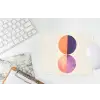 Abstract - Cirkels - Paars muismat rubber klein -witbureau