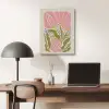 Bloemen - Bladeren - Abstract - Roze PET vilt klein -sfeer5