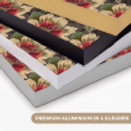 Bloemen - Klassiek - Patroon - Rood Textielframe zwart klein 947 -USP_kleurenNL
