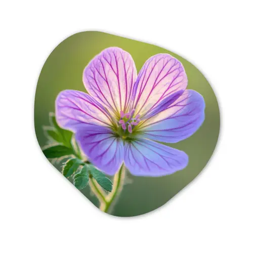 Bloem - Close up - Paars Wandcirkel Organisch Forex 3mm klein -3d