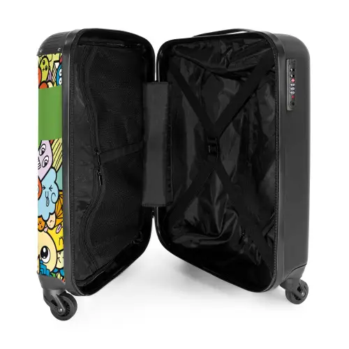 Schattige Beestjes in Stad NBS - Handbagage koffer - Kinderen Unisex middel -binnenkant