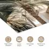 Gebouw - Palmbomen - Beige - Zon poster papier klein -closeup_NL