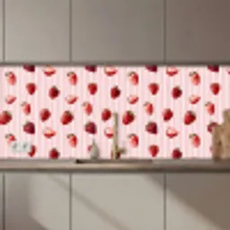 Strepen - Aardbei - Roze keuken achterwand 2 middel 871 zz_3dshopping