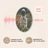 Astronaut - Bloemen - Veld - Geel Akoestische PET Vilt - Rond klein -USP_NL