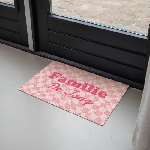 Familie - Roze Deurmat klein -sfeer2
