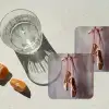 Balletschoenen - Satijn - Aardetinten onderzetter kurk middel -sfeer4