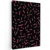 Gaming - Streepjes - Roze - Abstract Tuinposter op houten frame 2 cm dik middel -3d