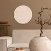 Strepen - Patroon - Terracotta Wandcirkel plexiglas klein 852 -sfeer1