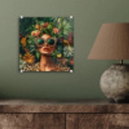 Vrouw - Panterprint - Jungle - Natuur - Luxe plexiglas 5mm klein -sfeer3
