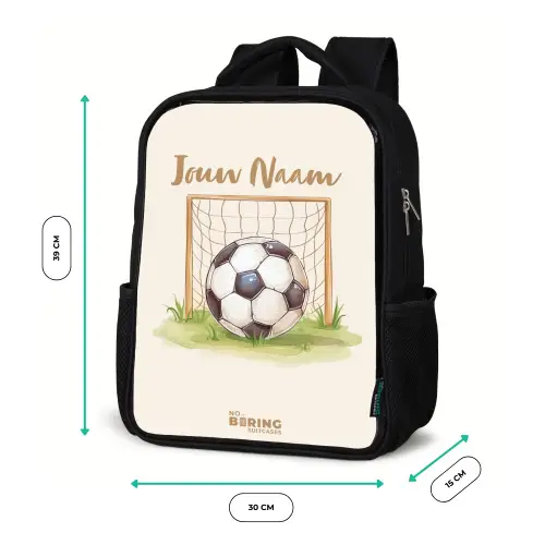 Voetbal in een goal Rugzak - Zwart middel -productfoto_formaten