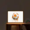 Voetbal - Abstract - Oranje - Verfspatten Light Box met batterij (Wandlamp kind) middel -sfeer1_kind