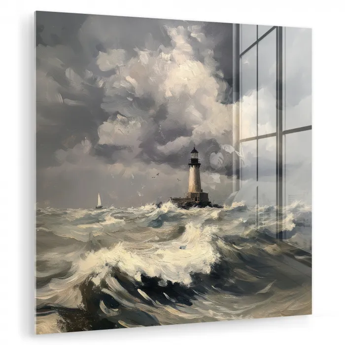Vuurtoren - Golven - Storm plexiglas 5mm klein -zzzproduct_nieuw