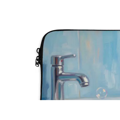 Creatief - Badeend - Kleurrijk laptophoes neopreen klein -detail
