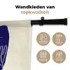 Minimalistisch - Gezicht - Hand - Oranje - Blauw Wandkleed katoen klein -sfeer2