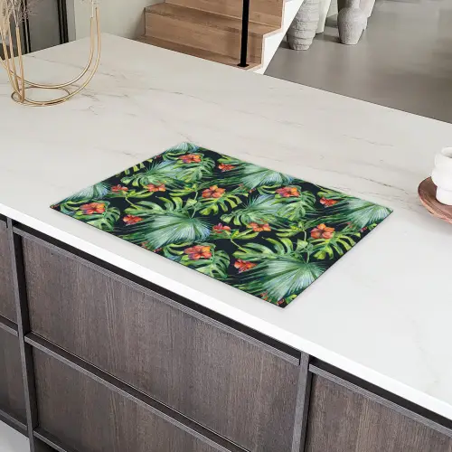 Monstera - Jungle - Bladeren Inductie beschermer vinyl 3mm klein -sfeer8