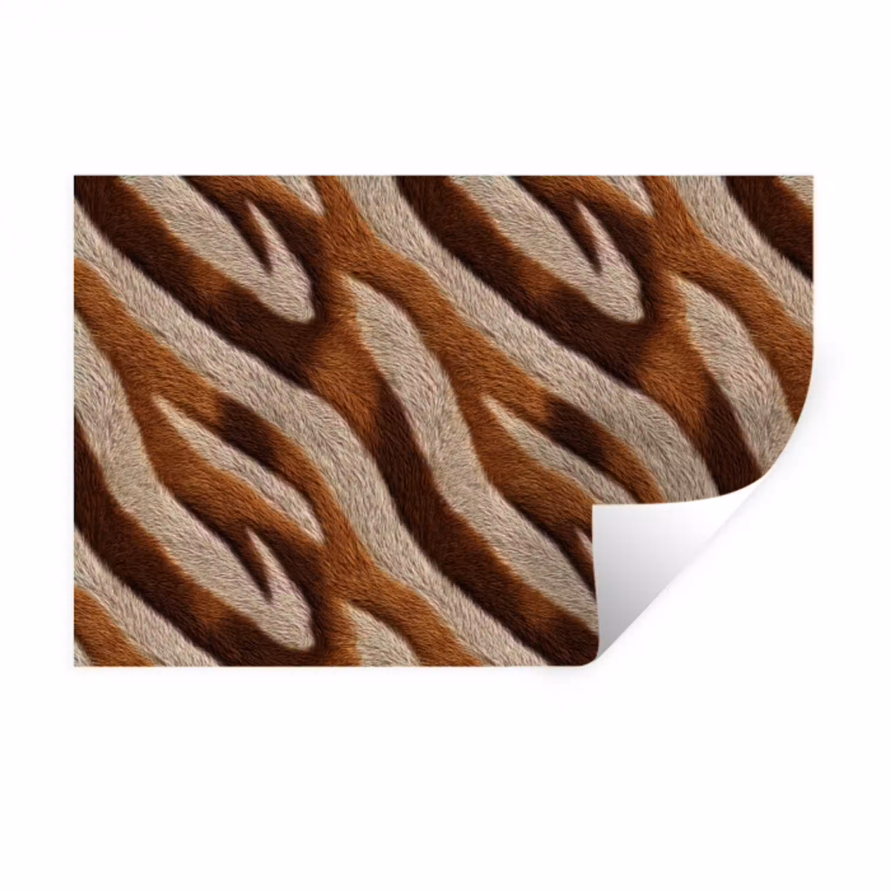 Zebra - Bruin - Patroon Muursticker klein 286 -3d