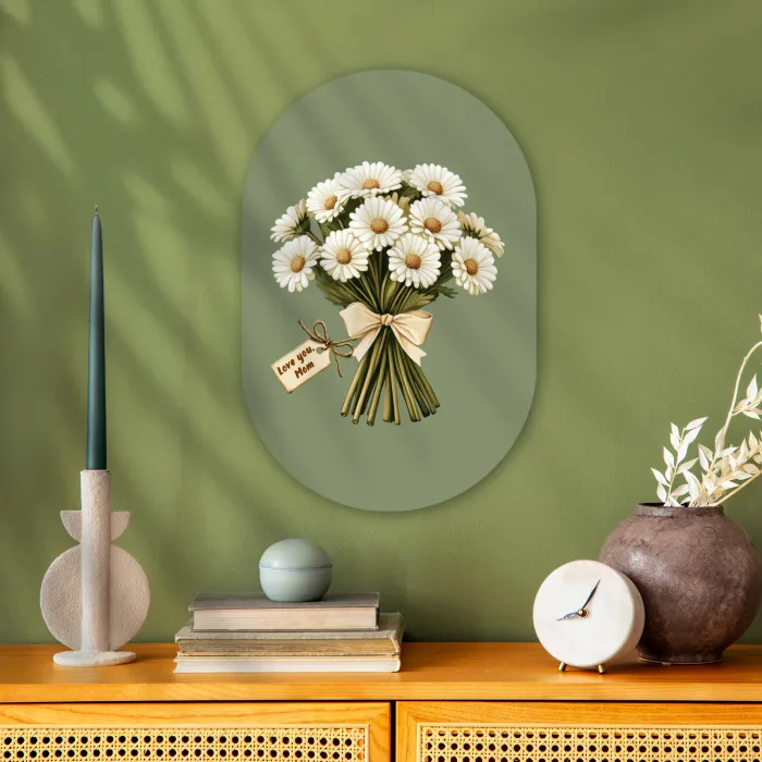 Lint - Boeket - Groen - Quote Wandcirkel Ovaal Forex klein -sfeer2