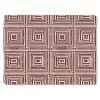 Geometrisch - Patroon - Rood muismat rubber klein 262 -3d