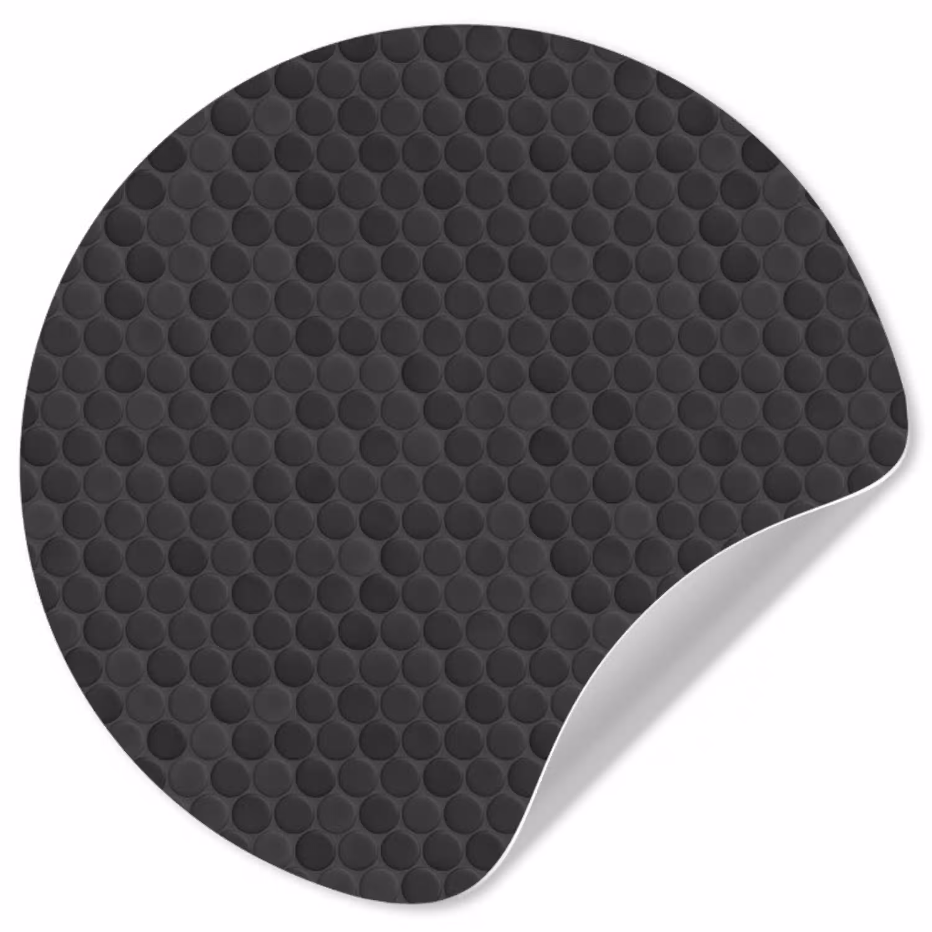 Penny - Mozaïek - Donkergrijs Wandcirkel behangsticker klein 186 -3d
