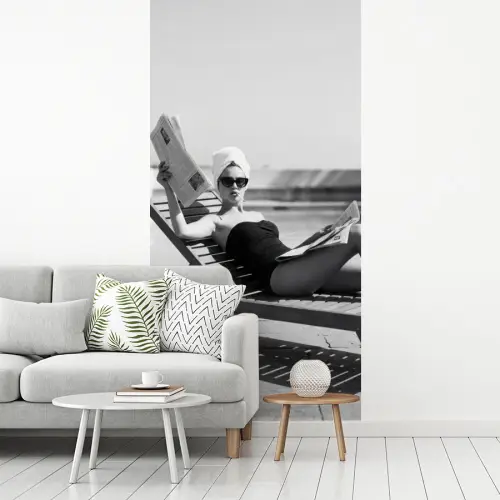 Glamour - Modern - Zwart - Wit fotobehang vinyl groot -woonkamer