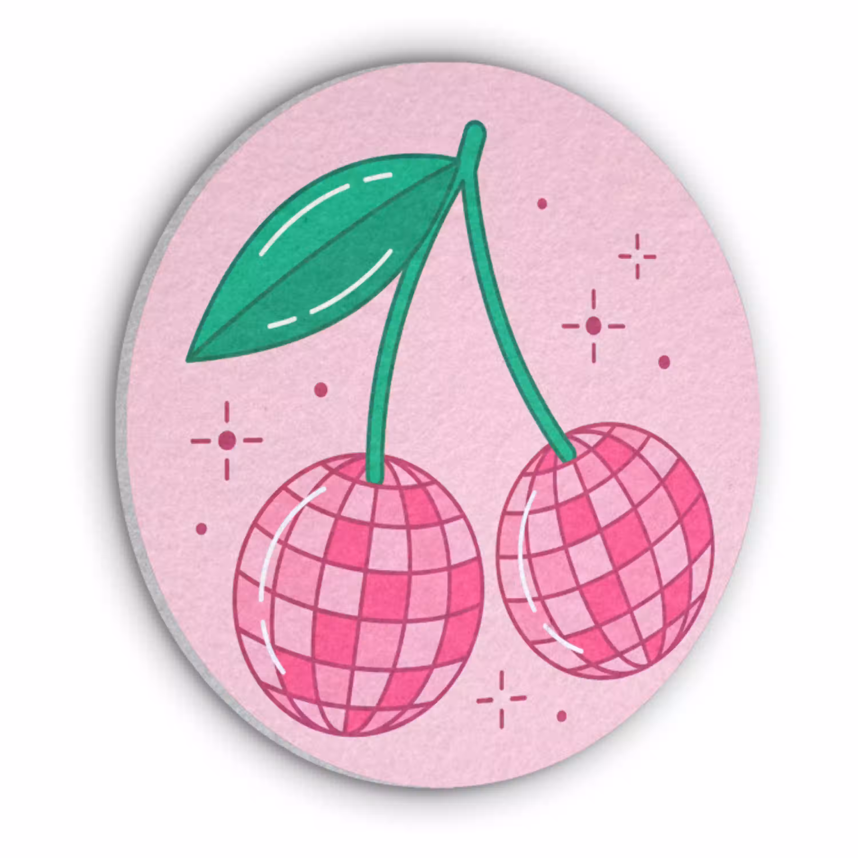 Decoratie - Disco-bal - Feest - Roze Akoestische PET Vilt - Rond klein -3d