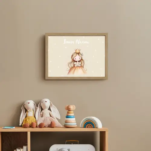 Prinses - Kroon - Bloem - Stippen Light Box met batterij (Wandlamp kind) middel -sfeer2_kind