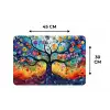 Boom - Kleurrijk - Bloemen - Kunst - Abstract Placemat vinyl groot -specs