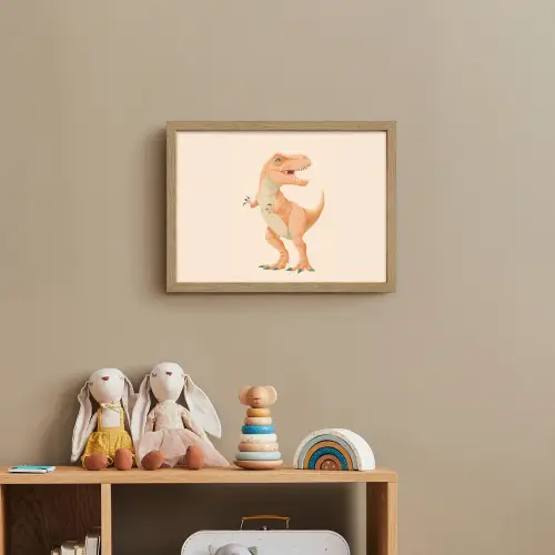 Dino - T-Rex - Oranje Light Box met batterij (Wandlamp kind) middel -sfeer2_kind