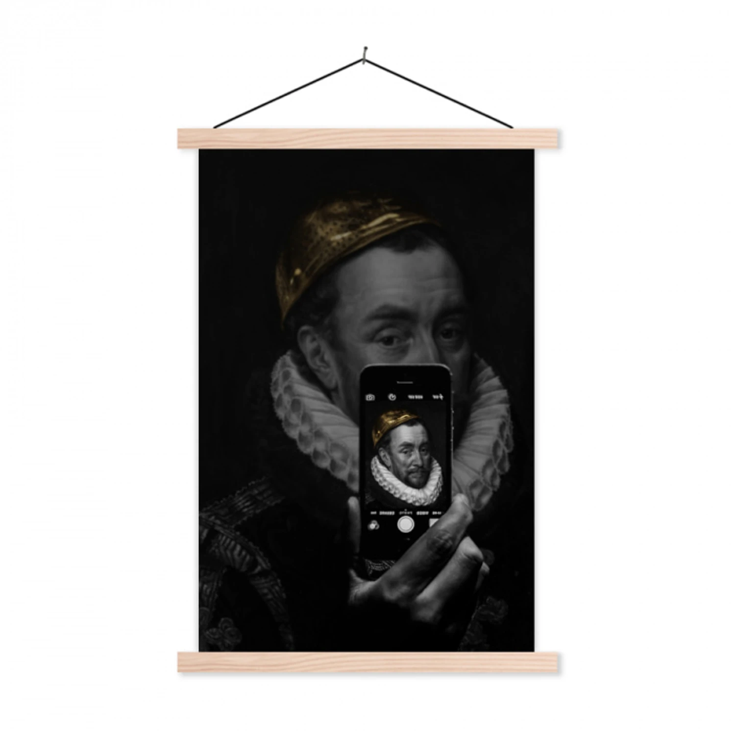 Willem van Oranje - Adriaen Thomasz - Smartphone textielposter latten blank klein -3d