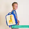 Giraffe - Dier - Kleurrijk Kinderrugzak - Blauw middel -sfeer3_NL