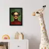 Vrouw - Groen - Bril - Aesthetic - Modern fotolijst zwart zonder passe partout klein -usfeer4_kinderkamer
