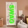 Slangenprint - SWAG - Neon - Groen deurposter klein -sfeer1