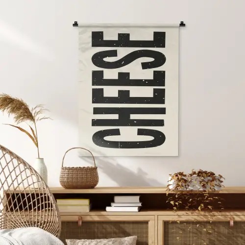 Kaas - Decoratie - Beige - Cheese Wandkleed katoen klein -sfeer5