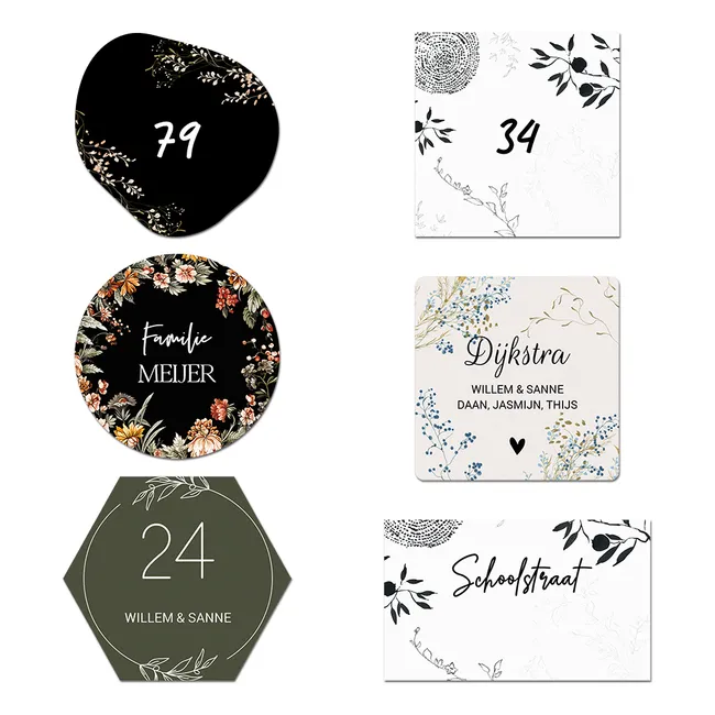 Naambordje Voordeur Botanisch