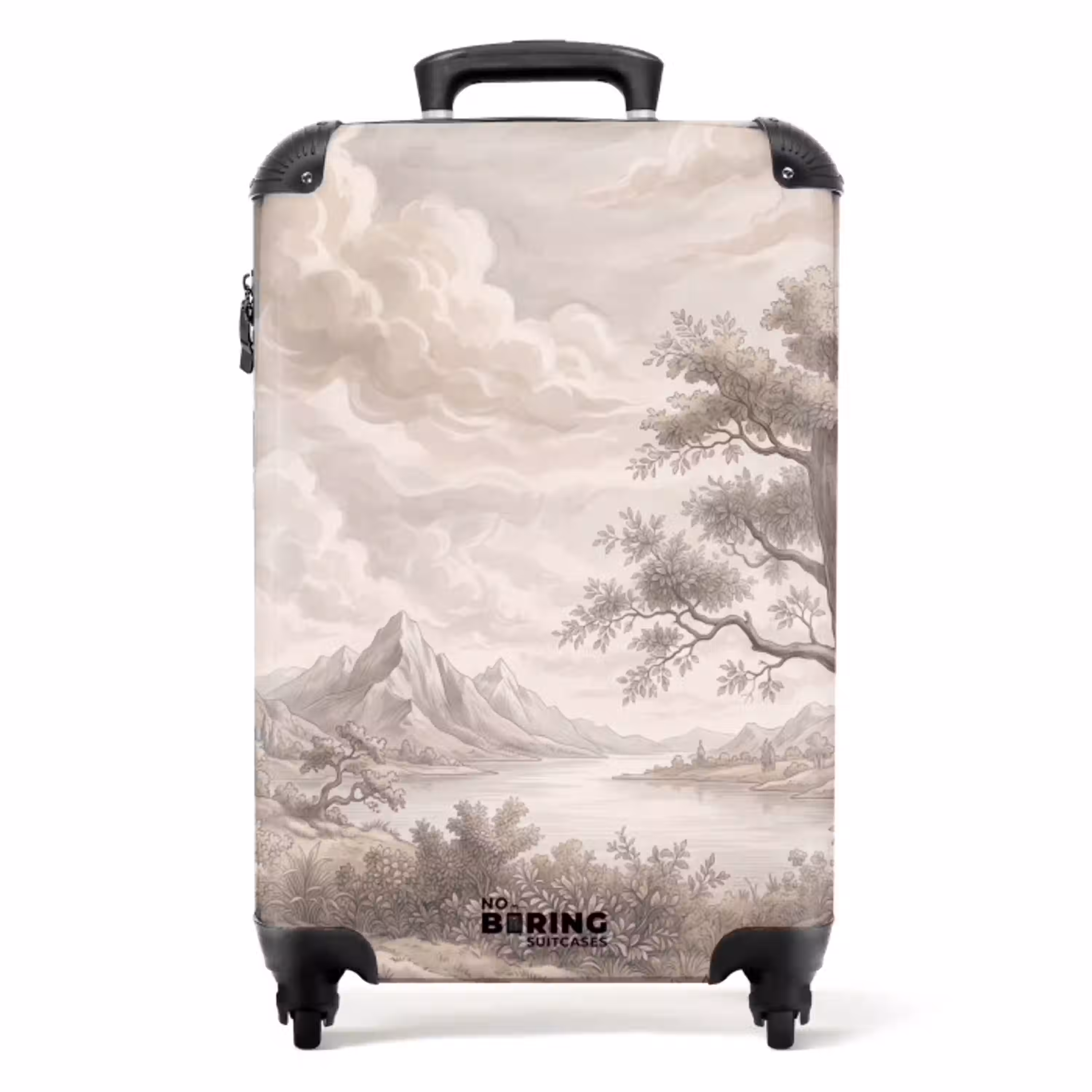 Landschap - Bergen - Meer - Natuur NBS - Handbagage koffer - Volwassenen Unisex middel -productfoto_recht