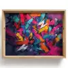 Abstract - Explosie - Neonkleuren Dienblad Rechthoek middel -z3d_shopping