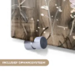 Bloemen - Roze - Modern - Beige plexiglas 5mm klein -zzsysteem_NL