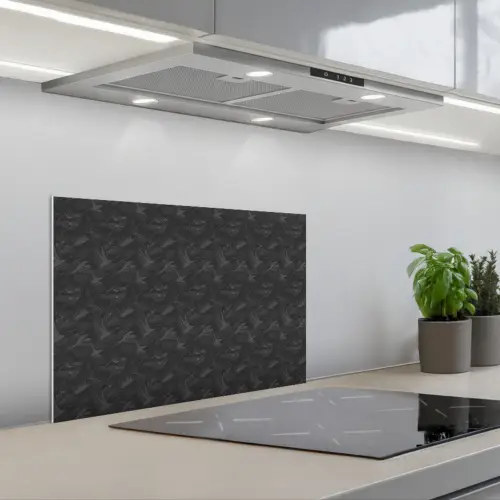 Grijs - Vogels - Patroon keuken achterwand spatscherm klein 900 -3d_schuin