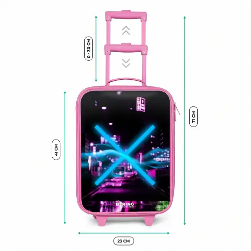 Felblauw kruis boven een nachtelijke straat Kinderkoffer - Roze klein -productfoto_formaten