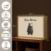 Beer - Donkerbruin - Minimalistisch Light Box met batterij (Wandlamp kind) middel -USP_websiteoverzichtNL