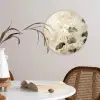 Bloemen - Japandi - Wabi sabi Wandcirkel kunststof plaat 5mm dik klein -sfeer4