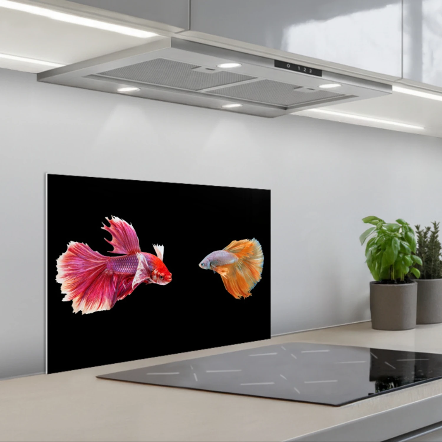 Vissen - Kleurrijk - Dieren keuken achterwand spatscherm klein -3d_schuin