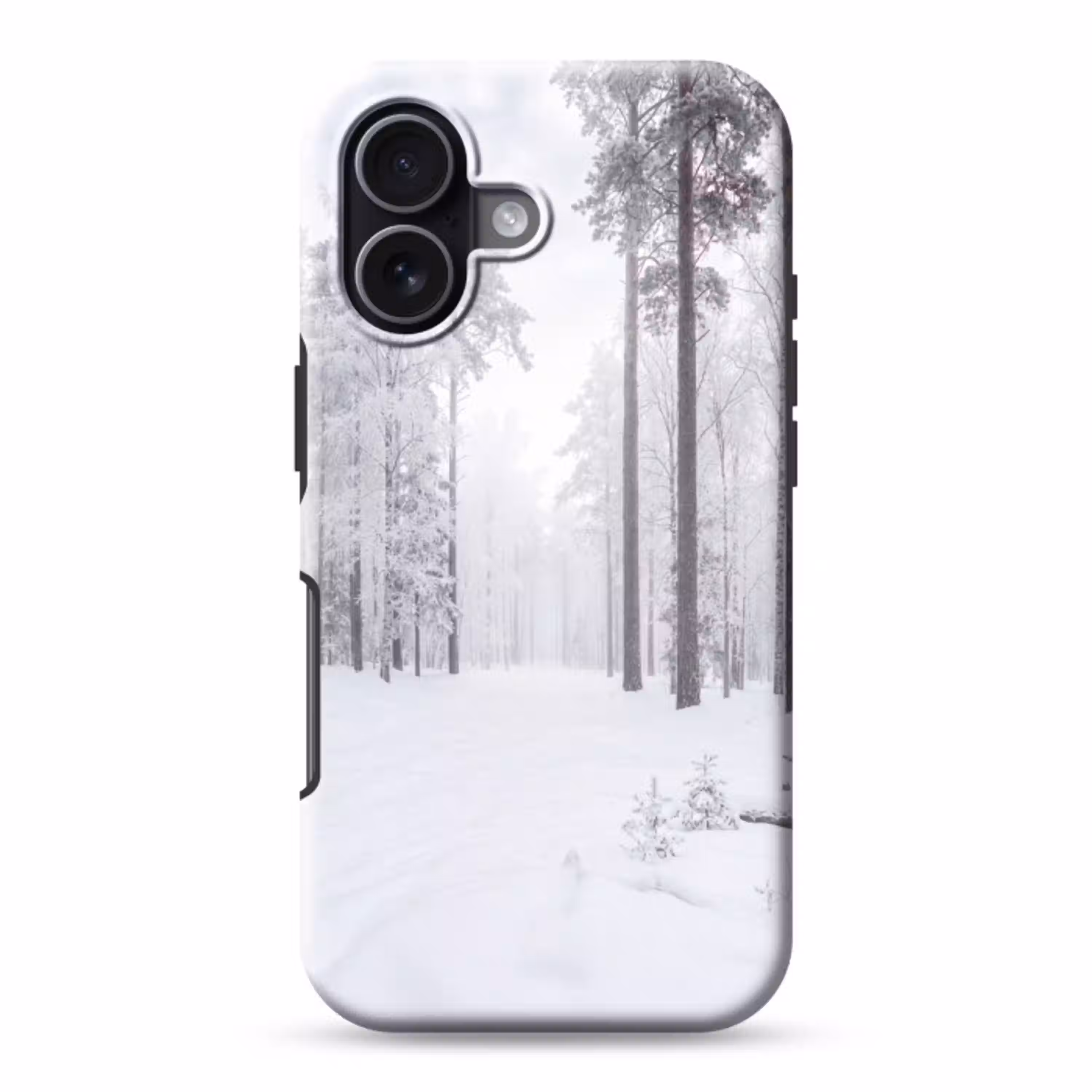 Bos - Sneeuw - Pad - Winter - Stilte Toughcase MagSafe Apple iPhone 17 klein -3d