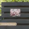 Bloesems - Meeldraden - Geel - Wazig tuinposter los doek klein -sfeer3