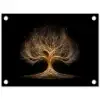 Lichtjes - Boom - Abstract - Zwart tuinposter los doek klein -3d