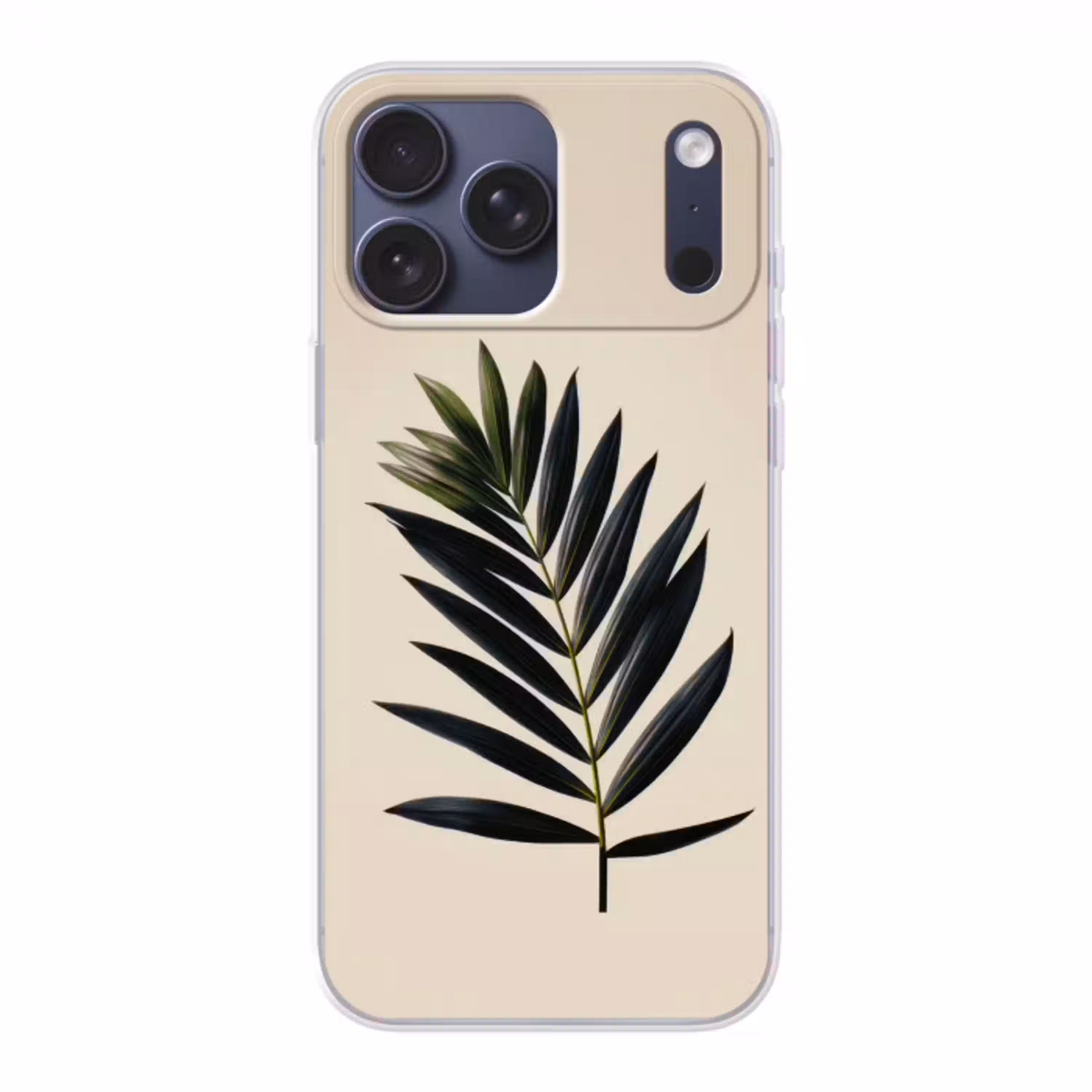 Palmblad - Donkere bladen - Subtiel Telefoonhoesje iPhone 17 Pro Max klein -3d