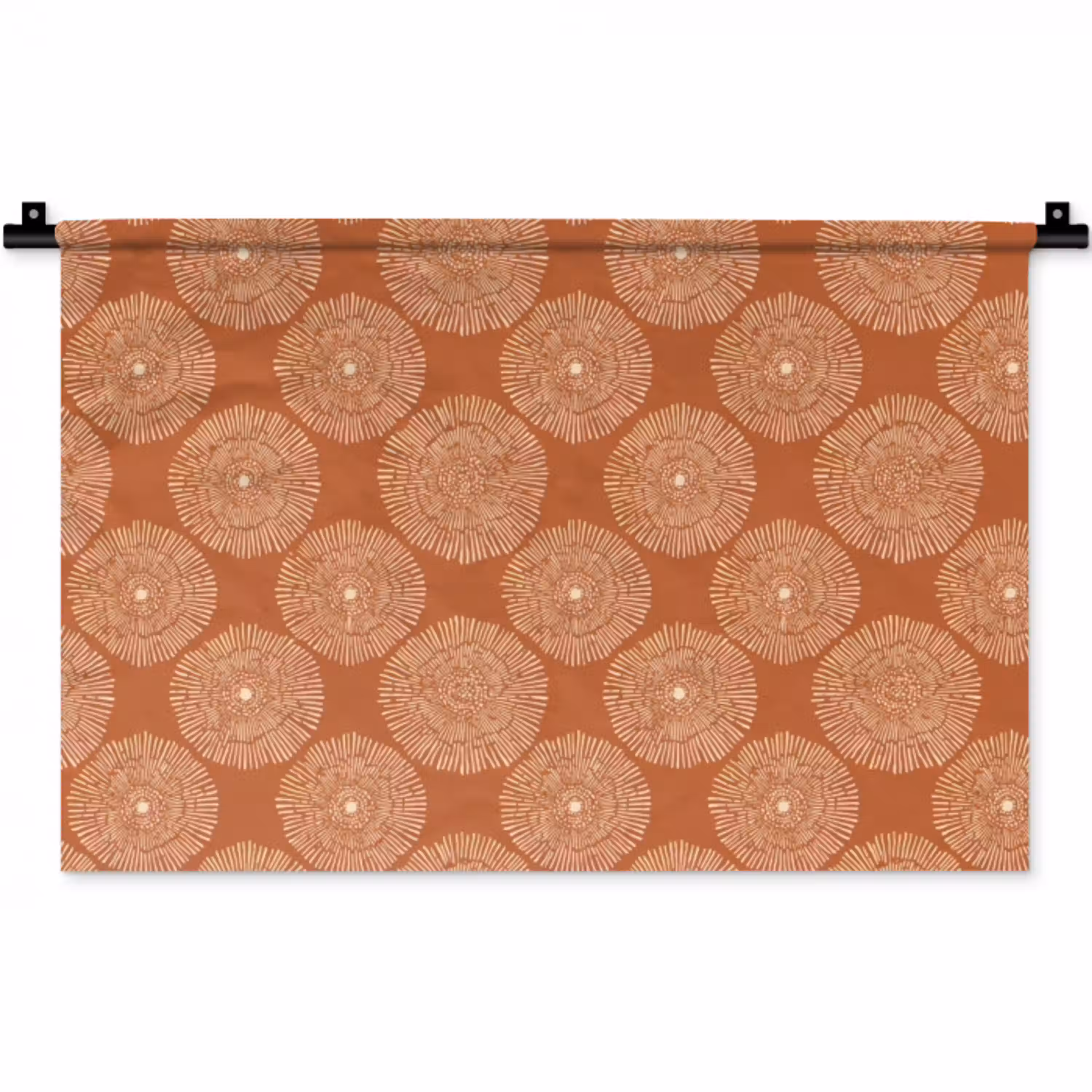 Cirkels - Grafisch - Patroon - Terracotta Wandkleed katoen klein 269 -zz3d