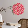 Appels - Rood - Stippen Wandcirkel behangsticker klein 186 -sfeer3